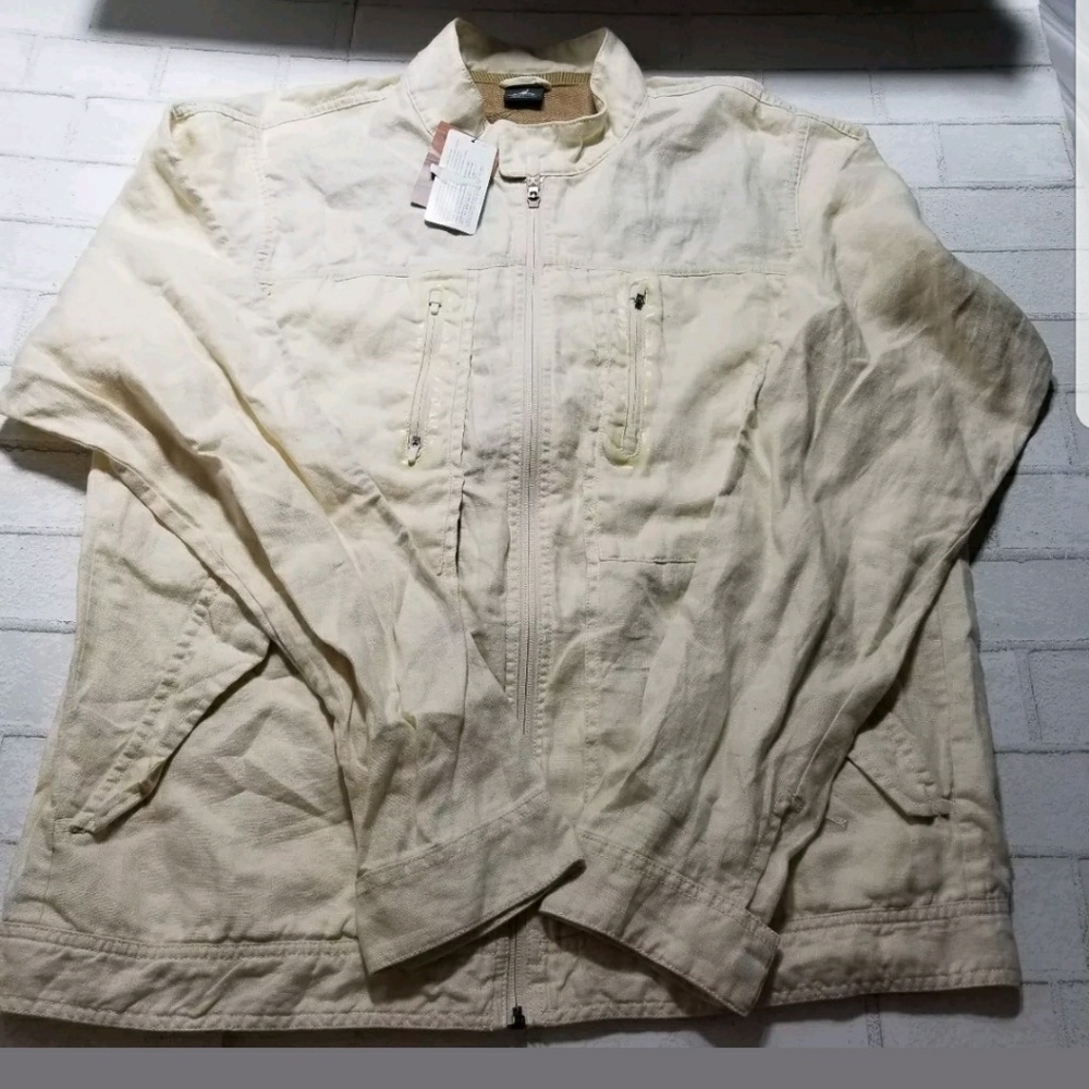 Nike Jordan sz xl zip up 100% linen nwt